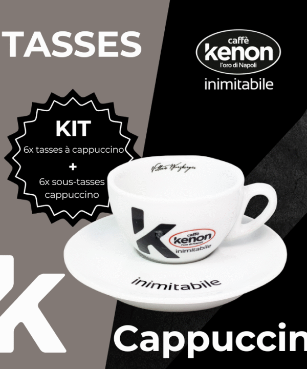 Kit de 6 Tasses + sous-tasses - Cappuccino