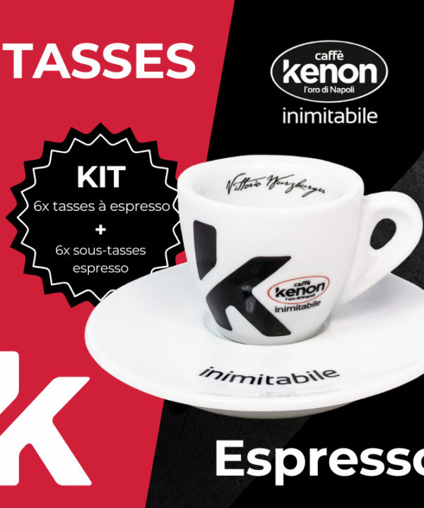 Kit de 6 Tasses + sous-tasses - Espresso