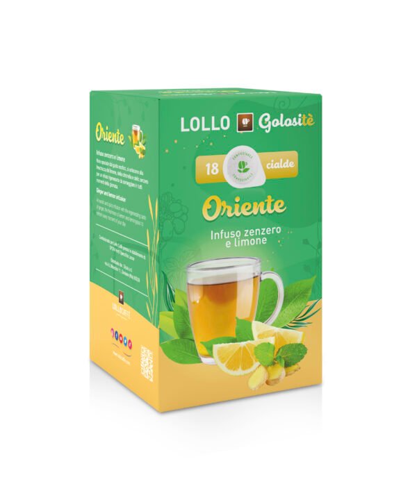 Lollo Golositè - Dosettes ESE44 - Oriente – Infusion gingembre & citron - 18 pcs